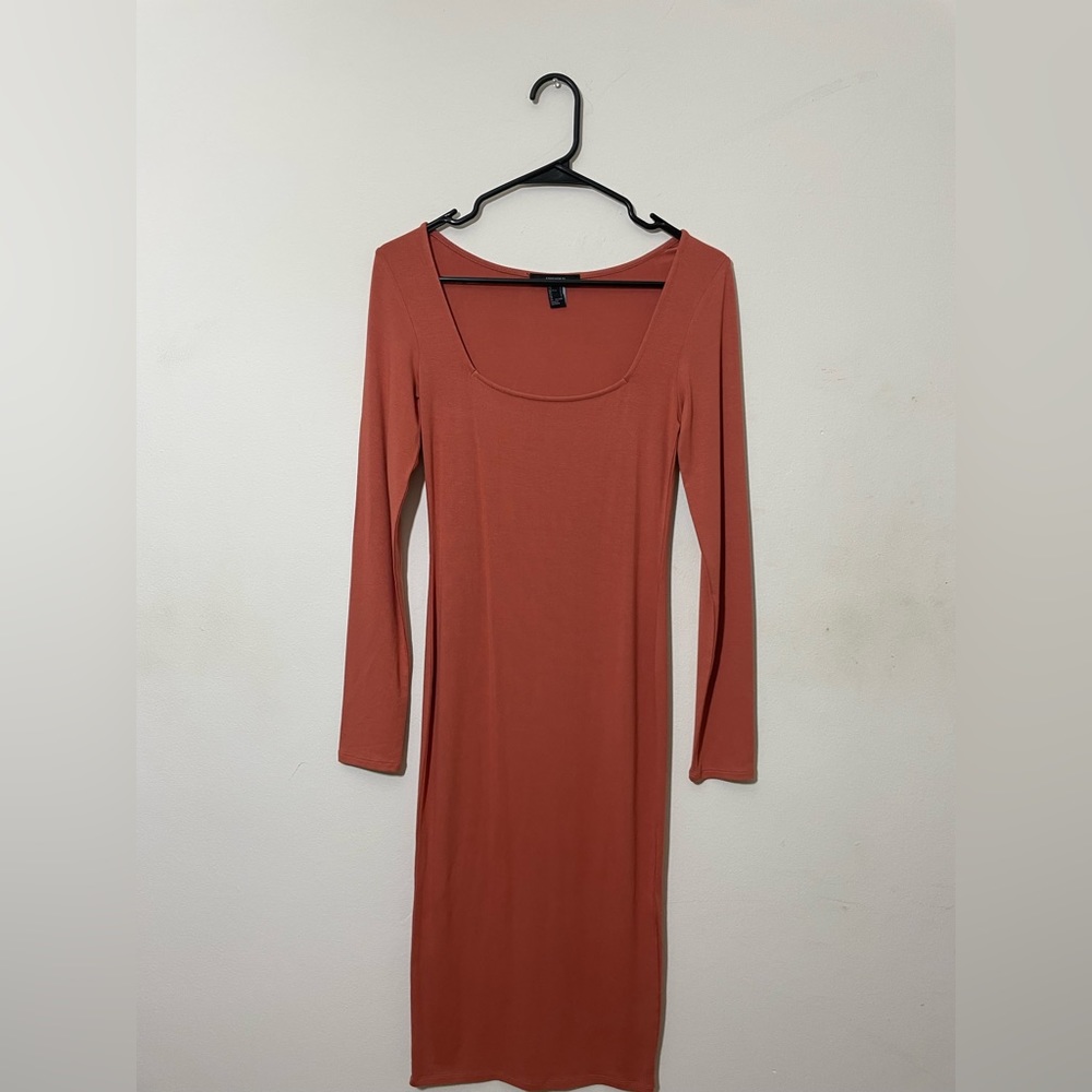 NWOT Forever 21 Knit Burned Orange Maxi Dress
